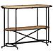 Tavolo Consolle 110x42x76 Cm In Legno Massello Grezzo Di Mango - Foto miniatura 3