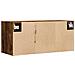 Mobile TV a Parete con Luci LED Rovere Fumo 80x31x35 cm - Foto miniatura 3