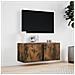 Mobile TV a Parete con Luci LED Rovere Fumo 80x31x35 cm - Foto miniatura 4