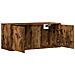 Mobile TV a Parete con Luci LED Rovere Fumo 80x31x35 cm - Foto miniatura 7