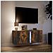 Mobile TV a Parete con Luci LED Rovere Fumo 80x31x35 cm - Foto miniatura 9