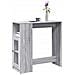 Tavolo Bar Con Rastrelliera Grigio 101x40x103,5 Cm Multistrato - Foto miniatura 1