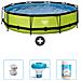 Piscina Fuori Terra - In Giro - 360x360x76 Cm - Groen - Include Accessori Coordinati Cb89 - Foto miniatura 1