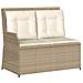Set Divani da Giardino 3 pz con Cuscini in Polyrattan Beige - Foto miniatura 3