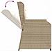Set Divani da Giardino 3 pz con Cuscini in Polyrattan Beige - Foto miniatura 6