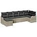 Set Divano da Giardino 7 pcs Grigio chiaro Poly Rattan - Foto miniatura 1