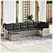 Set Divano da Giardino 7 pcs Grigio chiaro Poly Rattan - Foto miniatura 2