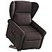 Poltrona Alzapersona Reclinabile Marrone Scuro in Tessuto - Foto miniatura 1
