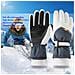 Guanti Da Sci Touchscreen - Guanti Invernali Impermeabili E Isolati Per Ciclismo E Sport Sulla Neve Blue - Foto miniatura 5