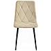 Sedia TYRA in velluto beige chiaro con gambe in metallo nero x1 - Foto miniatura 2