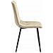 Sedia TYRA in velluto beige chiaro con gambe in metallo nero x1 - Foto miniatura 4