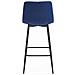 KODA SGABELLO Blu Navy Velluto Gambe Nere x3 - Foto miniatura 5