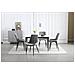 Sedia BERA - Velluto grigio argento moderno con gambe nere x2 - Foto miniatura 9