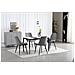 Sedia BERA - Velluto grigio argento moderno con gambe nere x2 - Foto miniatura 8