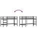 Struttura del letto loft per bambini Nero 74,5 x 190 cm Acciaio - Foto miniatura 9
