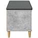 Panca per ingresso con cuscino Grigio Cemento 100 x 38 x 46 cm - Foto miniatura 7