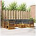 Set divani 10 pcs Naturale e Antracite Legno di Acacia Massello - Foto miniatura 2