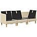 Set di divani modulari con spazio di archiviazione 3 pcs Crema - Foto miniatura 4