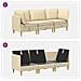 Set di divani modulari con spazio di archiviazione 3 pcs Crema - Foto miniatura 8