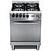 Cucina a Gas C66MF / C 4 Fuochi a Gas Forno Elettrico Multifunzione Classe A Dimensioni 60x60 cm Colore Inox Serie Curva  - Foto miniatura 1