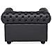 Poltrona Vintage In Pelle Nera Chesterfield - Foto miniatura 22