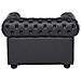 Poltrona Vintage In Pelle Nera Chesterfield - Foto miniatura 19