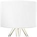 Lampada Da Tavolo In Colore Bianco E Oro Teton - Foto miniatura 13