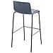 Sgabello Bar Hoover in Tessuto I Sgabello Alto Design 4 Gambe in Metallo I Sedia Sgabello Impilabile con Schienale I Sgabello Bancone H 76 CM Blu Base Nero - Foto miniatura 4
