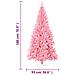 Albero di Natale Artificiale Sottile con Base Rosa 180 cm PVC - Foto miniatura 5