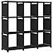 Mobile per 9 Scatole a Cubo Nero 103x30x107,5 cm in Tessuto - Foto miniatura 1