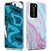 Custodia Compatibile Con Huawei P40 Pro In Marmo Rosa Bianco No. 15 - Coperchio Protettivo In Silicone Tpu Con Motivo A Mosaico - Foto miniatura 6