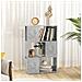 Libreria / divisorio Grigio Cemento 60x24x94 Cm In Truciolato - Foto miniatura 2