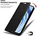 Custodia Compatibile Con Xiaomi Redmi Note 9 Pro / Note 9s In Nero Di Notte - Coperchio Protettiva Con Chiusura Magnetica, Funzione Stand E Tasca Per Le Carte - Foto miniatura 7