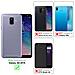 Catena Di Telefoni Cellulari Compatibile Con Samsung Galaxy A6 2018 In Nero - Coperchio Protettivo In Silicone Con Anelli D'argento, Cinturino In Corda E Custodia Staccabile - Foto miniatura 2