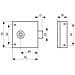 Serratura Da Applicare Per Porta Interna, Catenaccio Solo 1/2 Giro, Asse 45mm, Quadro 6mm, 70x70mm, Nero - - Foto miniatura 1