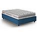 Letto Piazza E Mezza Gaia, Letto Contenitore Con Rivestimento In Tessuto, 100% Made In Italy, Apertura Laterale, Con Materasso Cm 120x190 Incluso, Blu - Foto miniatura 2
