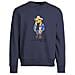 Felpa Uomo Polo Bear Men's Sweatshirt Girocollo Stampa Orso Orsetto Polsini A Coste Felpa Senza Cappuccio Tg S - Foto miniatura 1