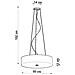 Lampadario Skala 50 Bianco Sl. 0757 - Minimalista Lampadari Bianco 102x50x50 Cm - Foto miniatura 4