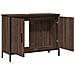 Mobile Lavabo Bagno Rovere Marrone 80x30x60cm Legno Multistrato - Foto miniatura 7