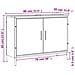 Mobile Lavabo Bagno Rovere Marrone 80x30x60cm Legno Multistrato - Foto miniatura 8
