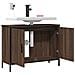Mobile Lavabo Bagno Rovere Marrone 80x30x60cm Legno Multistrato - Foto miniatura 9