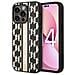 Cover Per Iphone 14 Pro Max Pu Monogram Stripe, Nero - Foto miniatura 2