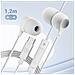 Auricolari Cablati Usb-c Kit Mani Libere Con Microfono, Bianco - Foto miniatura 5