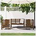 Set Salotto Da Giardino 3 Pz Ambra In Legno Massello Di Pino - Foto miniatura 2