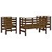 Set Salotto Da Giardino 3 Pz Ambra In Legno Massello Di Pino - Foto miniatura 5