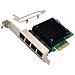 Scheda di rete Quad Gigabit 4x RJ45 2,5 Gb /s Interfaccia PCIe x4 incl - Foto miniatura 1