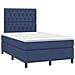 Giroletto A Molle Con Materasso Blu 120x190 Cm In Tessuto - Foto miniatura 2