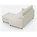 Divano Sakar 2 Posti Medio (due Sedute Da 70cm) + Pouf Misure Esterne L. 168 P. 145 Colore Latte - Foto miniatura 5