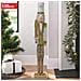 Soldato Schiaccianoci Di Natale In Legno 106cm Decorazioni Addobbo Natalizio Oro - Foto miniatura 1