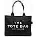 The Large Tote Black Borse Tote Cotone Borse Donna Nero Eu One Size, M0016156 - Foto miniatura 1
